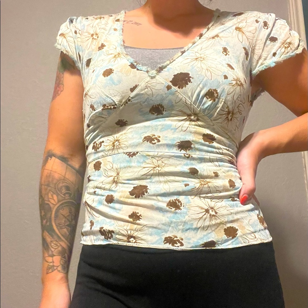 Cute floral print shirt